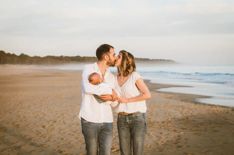 seance famille bebe plage lapalmyre